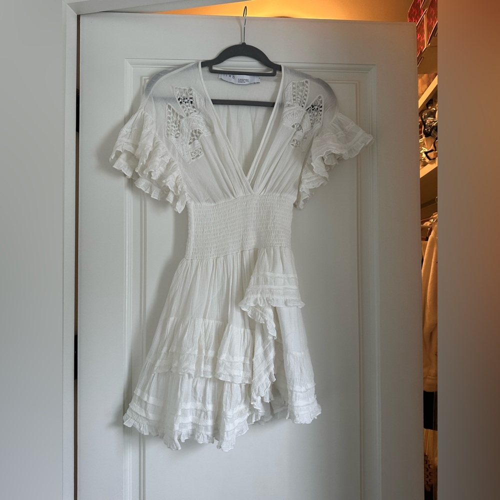 White IRO PARIS ruffle dress